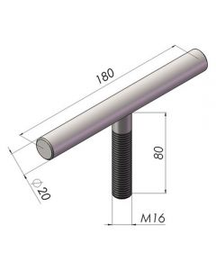 T-SCREW -FOR ZPL PLATESM16x80mm